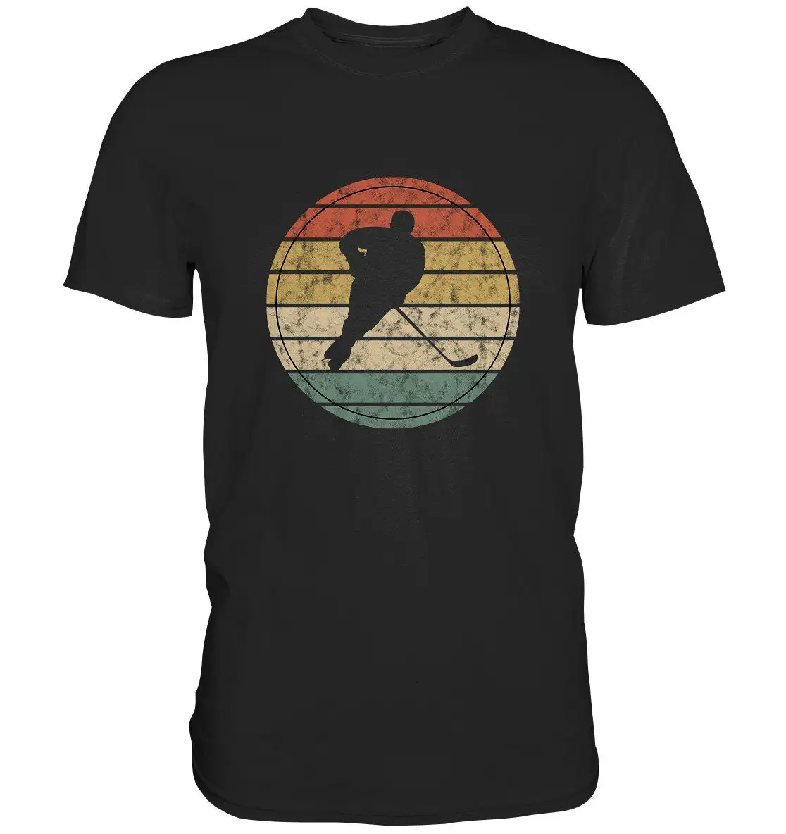 Винтажная футболка в стиле ретро для хоккея