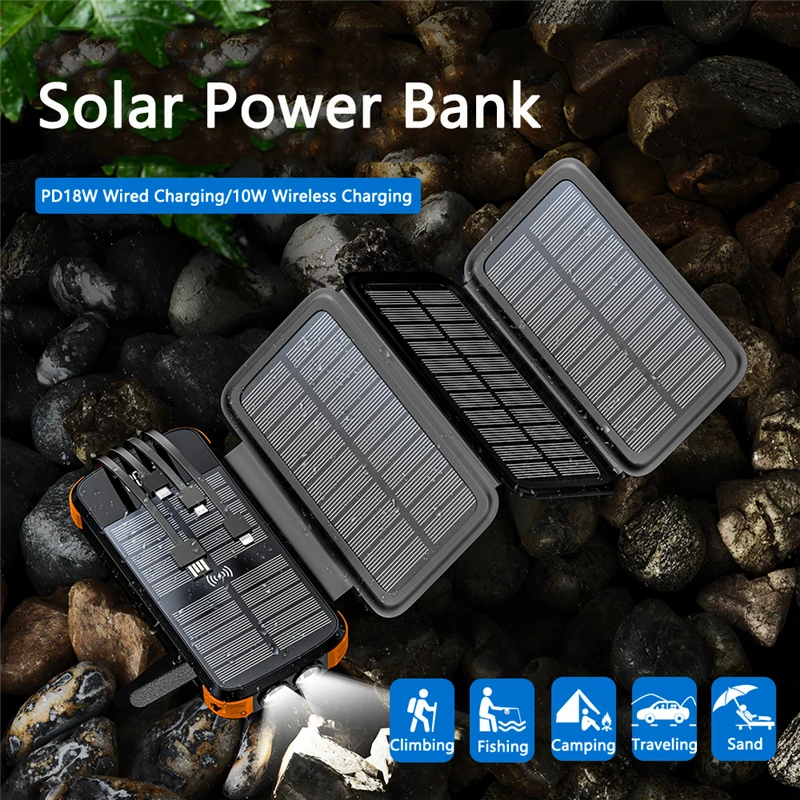 

Внешний аккумулятор на солнечной батарее, 10 Вт, 43800 мАч