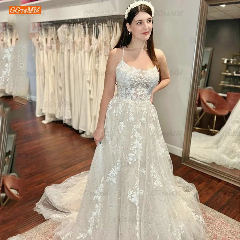 

Elegant Ladies Ivory Wedding Dress A-Line Off Shoulder Sleeveless Bridal Dress For Woman Floor Length 2023 Robe De Mariée
