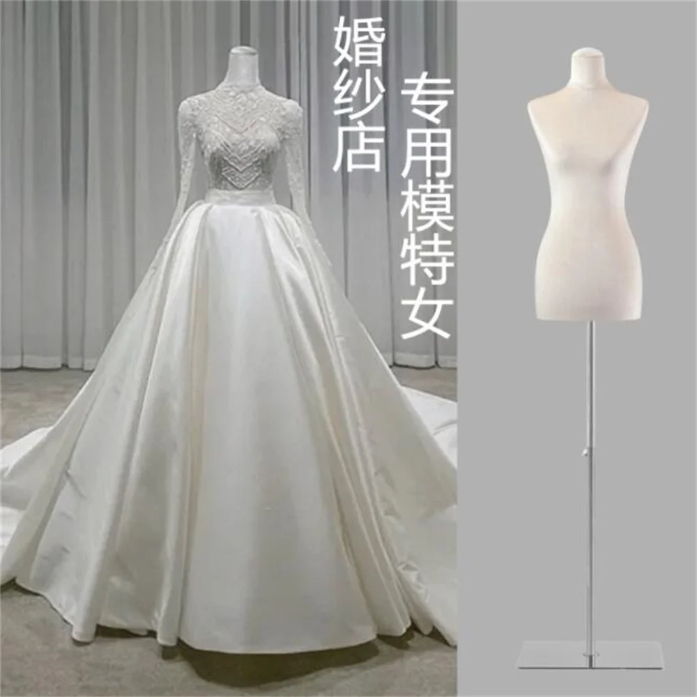 2023 Full Female Art Cltoh Sewing Mannequins Body Base Dress Model Wedding Shop Cheongsam Show Women Can Adjustable Rack E149