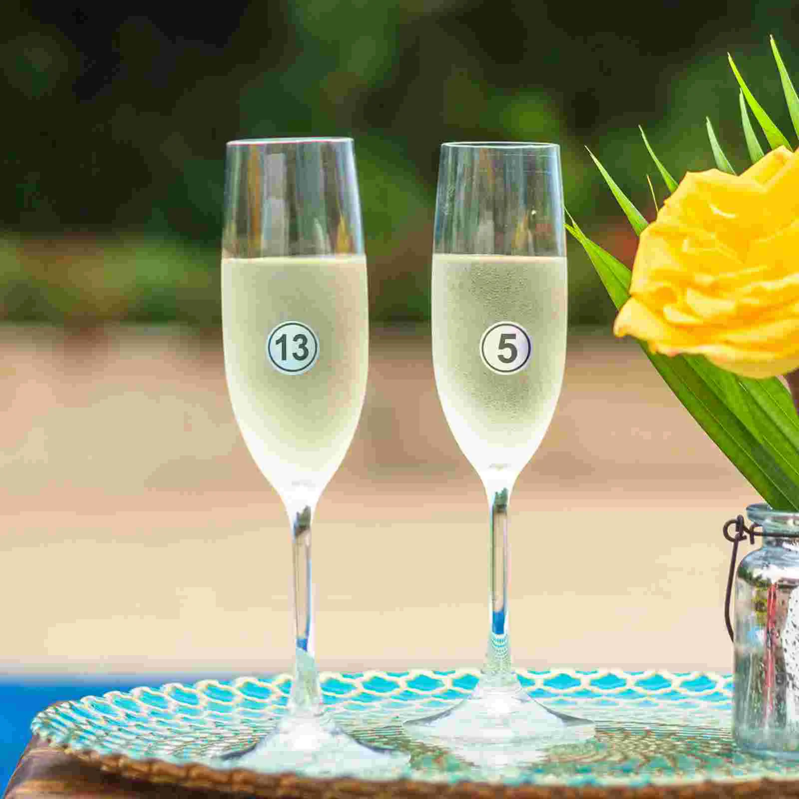 2-листые цифровые наклейки клейкие номерные этикетки круглые идентификационные