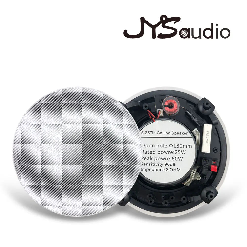 

8 Ом 25 Вт 2-сторонний потолочный настенный динамик 5,25 дюйма для коммерческого умного домашнего кинотеатра аудио фоновой музыки (одиночный)