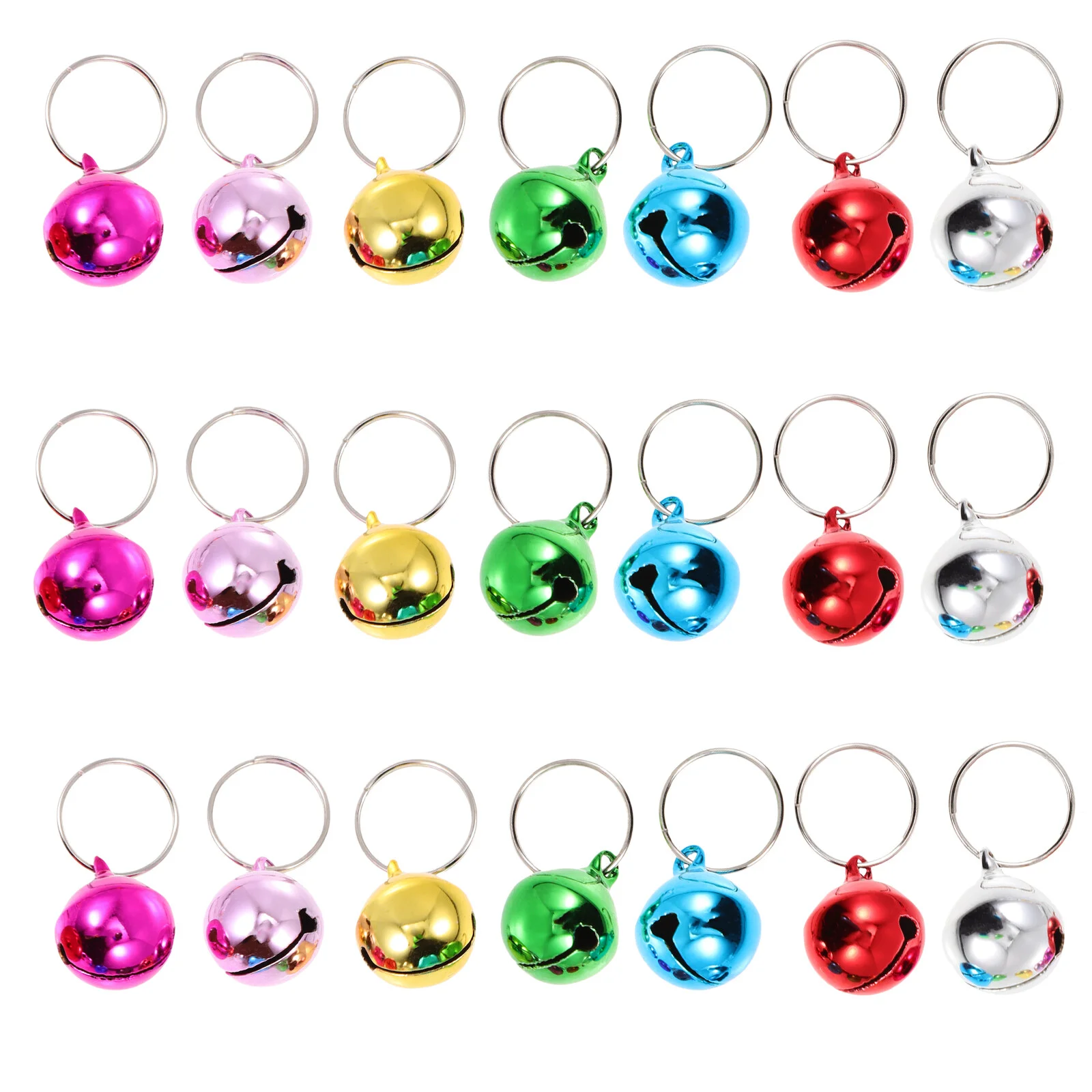 

24 Pcs Puppy Replaceable Dog Dog Round Dog Bells Kitten Collars Pet Decorative Metal Adorable Multi-function Cat Colorful