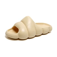 2022 mens summer yeez slides slip on breathable beach sandal flip flops lightweight fish mouth slippers for men plus size 39 46