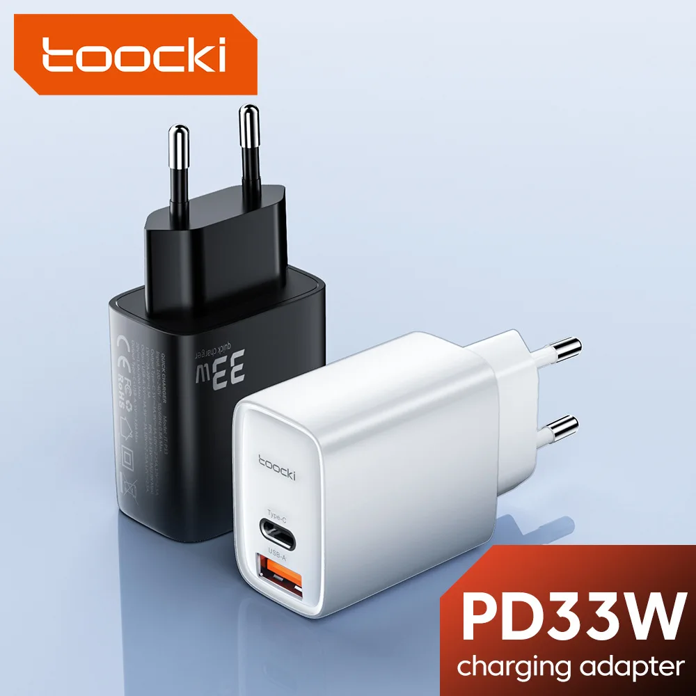 

Toocki 33W GaN USB C Charger Quick Charge 33W 4.0 3.0 QC4.0 PD 3.0 PD USB C Type C Fast USB Charger For iPhone Xiaomi MacBook