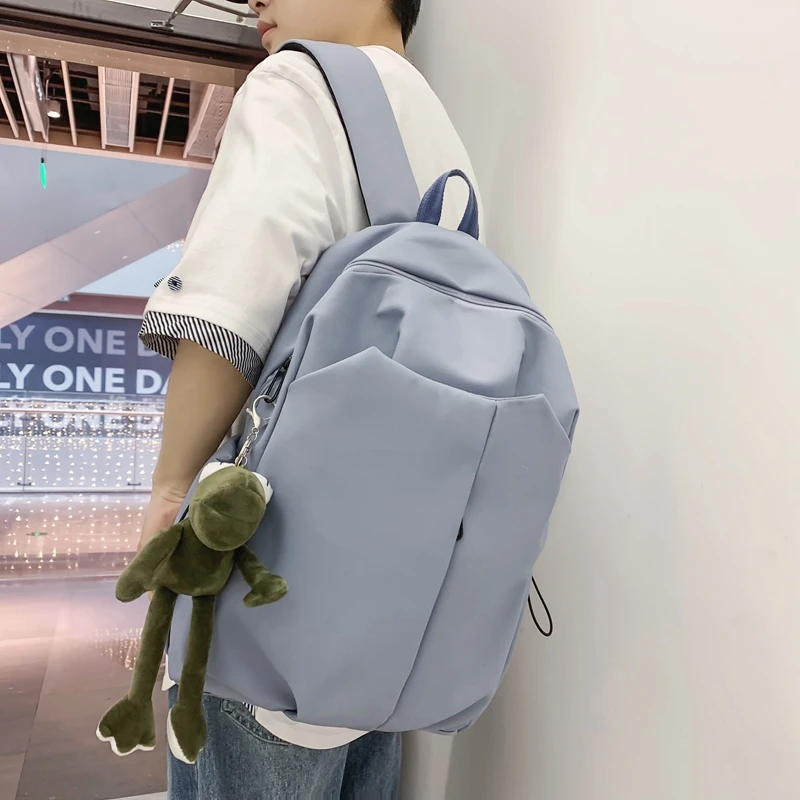 

JOYPESSIE Black Backpack Travel Bagpack Fashion Solid Student Bookbag for High School Mochila Waterproof Men Laptop Rucksack Boy