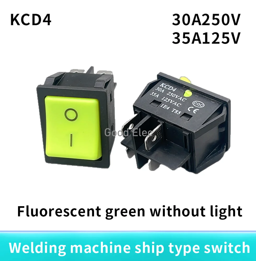 

KCD4 25A 250VAC/25A 125VAC красная кнопка светильник переключатель сварочного аппарата 4-контактный переключатель питания
