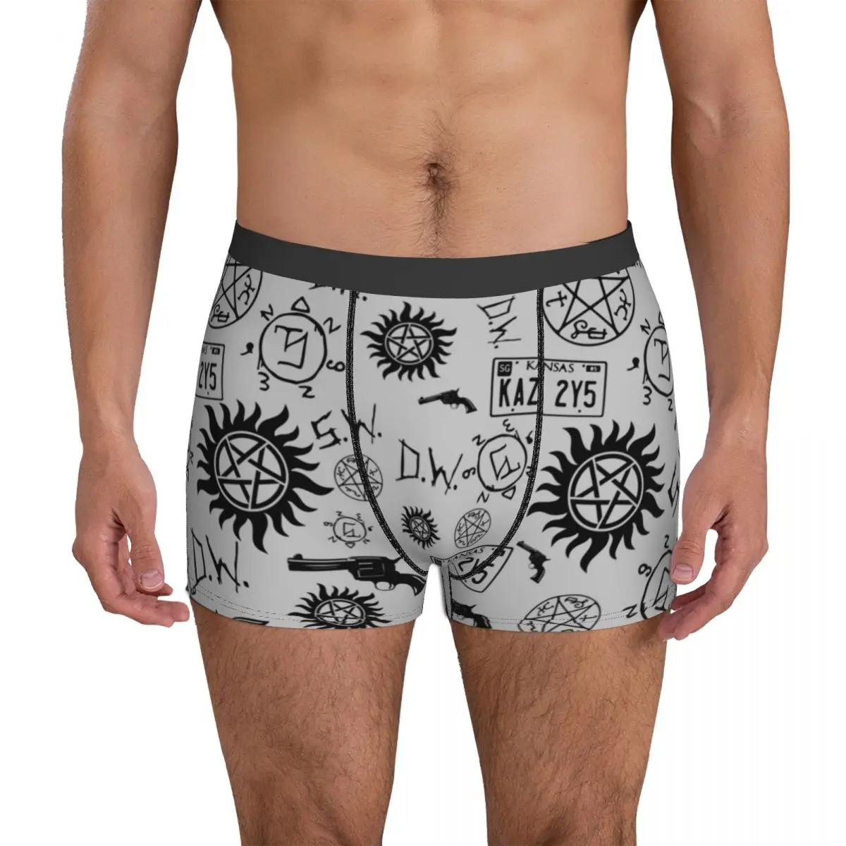 

Supernatural Underwear Supernatural Symbols Males Boxer Brief Classic Trunk Hot Printed Oversize Panties