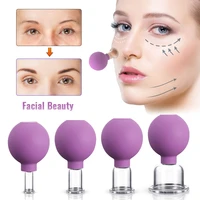 rubber massage body cups glass vacuum cupping anti cellulite suction cup massager for face facial skin lifting tools