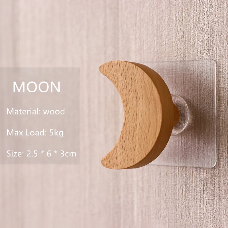 

Деревянный декоративный крючок звезда