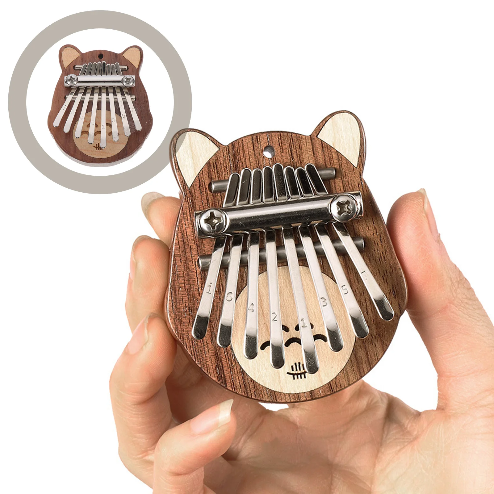 

1 Set Musical Gifts Thumb Instrument Mibra Sanza Finger Piano Tune Hammer Wooden Finger Piano Kalimba Finger Piano