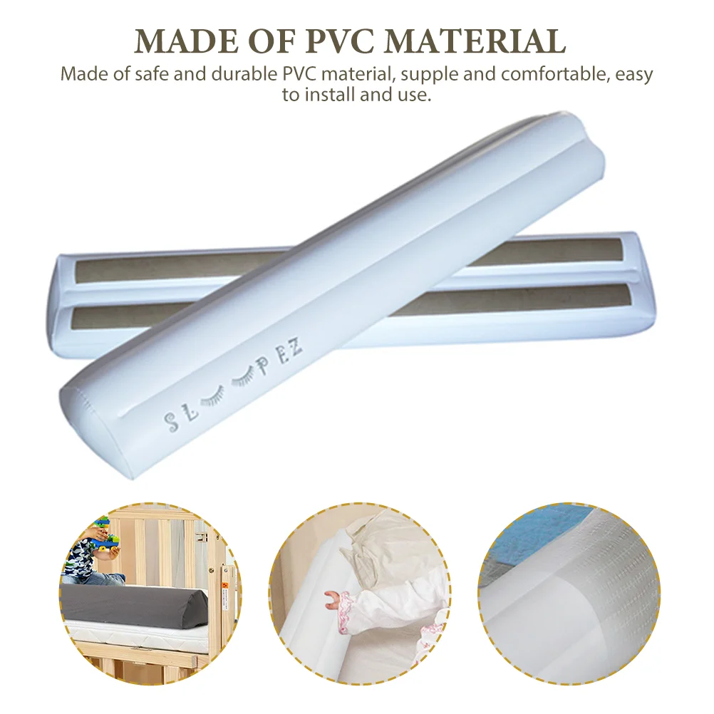 

2 Pcs Crib Baby Jumping Bed Guards Cover Bumper Tubes Anti-collision Organic Mattress Protector Pvc Child Supplies