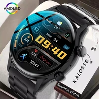 2022 nfc bluetooth call smartwatch men amoled always display sports fitness clock ip68 waterproof smart watch for huawei xiaomi