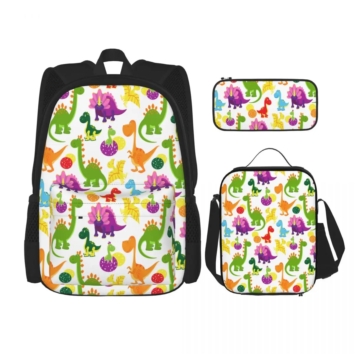 

3 Pcs Baby Dinosaurs Backpack Unique Prints Knapsack for Teenagers Girls Boys Travel Bagpack Children School Bags
