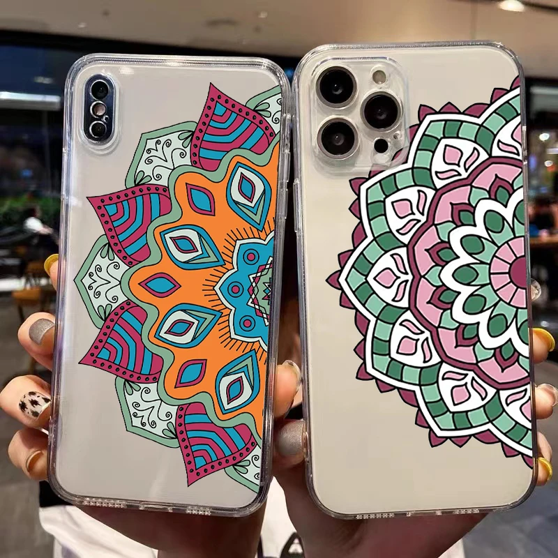 

Retro Printing Pattern Phone Case For iPhone 13 12 Pro Mini 11 Pro Max X XR XS Max 6 6S 7 8 Plus Black TPU Shockproof Shell