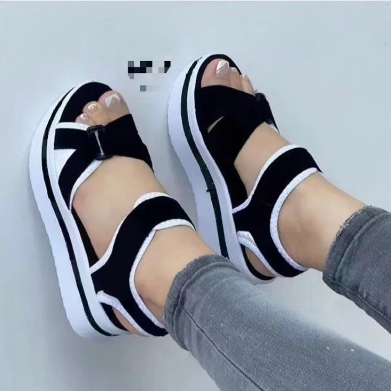 

Women's Casual Wedges Sandalias Mujer 2023 Summer New Peep ToeHeels Platform Sandals Ladies Light Beach Shoes Zapatos De Mujer