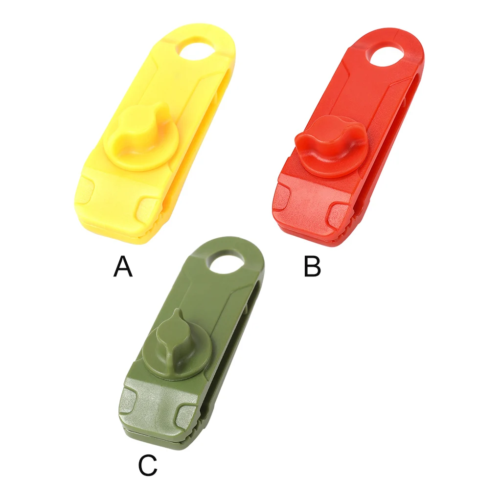 

10 Pieces Canopy Clips Outdoor Nylon Tent Clamps Portable Removable Camping Awning Screw Locks Red