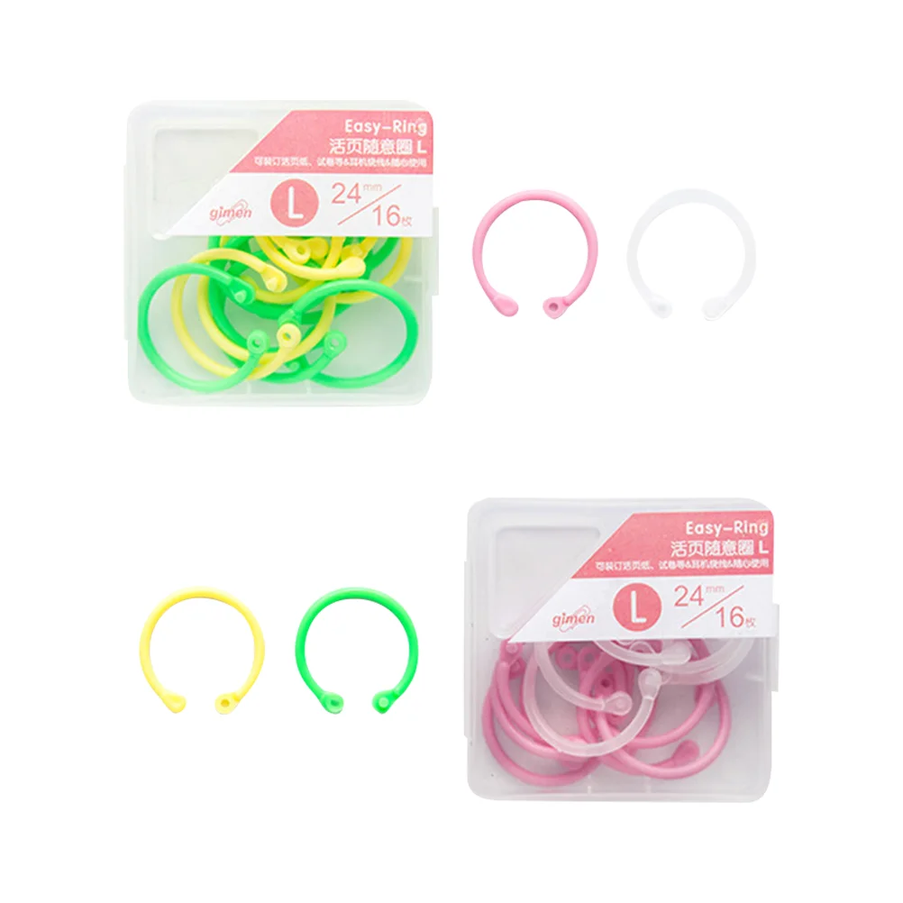 

Rings Binder Book Loose Ring Leaf Diy Albumsnap Notebook Photo Circles Binding Circle Clips Journal Scrapbook Portable Folder