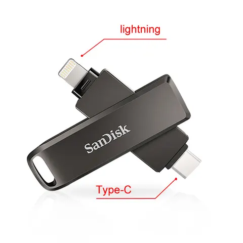SanDisk USB флэш-накопитель iXpand OTG Lightning USB 3,0 палка 256 ГБ 128 Гб 64 Гб ручка-накопитель MFi для iPhone и iPad и USB U диск OTG