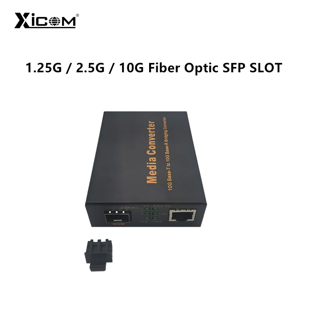 

SFP fiber switch sfp+ 10G Enhanced Base-T Ethernet Switch RJ45 to Optical Fiber Optic Transceiver Optical Convert FTTH Tool DC