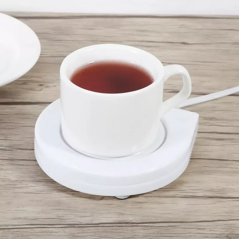 

White Powered Cup Warmer Heater Pads Coffee Tea Milk Mug Warming Heating Pad Useful Home Gadgets Kitchen Accessory