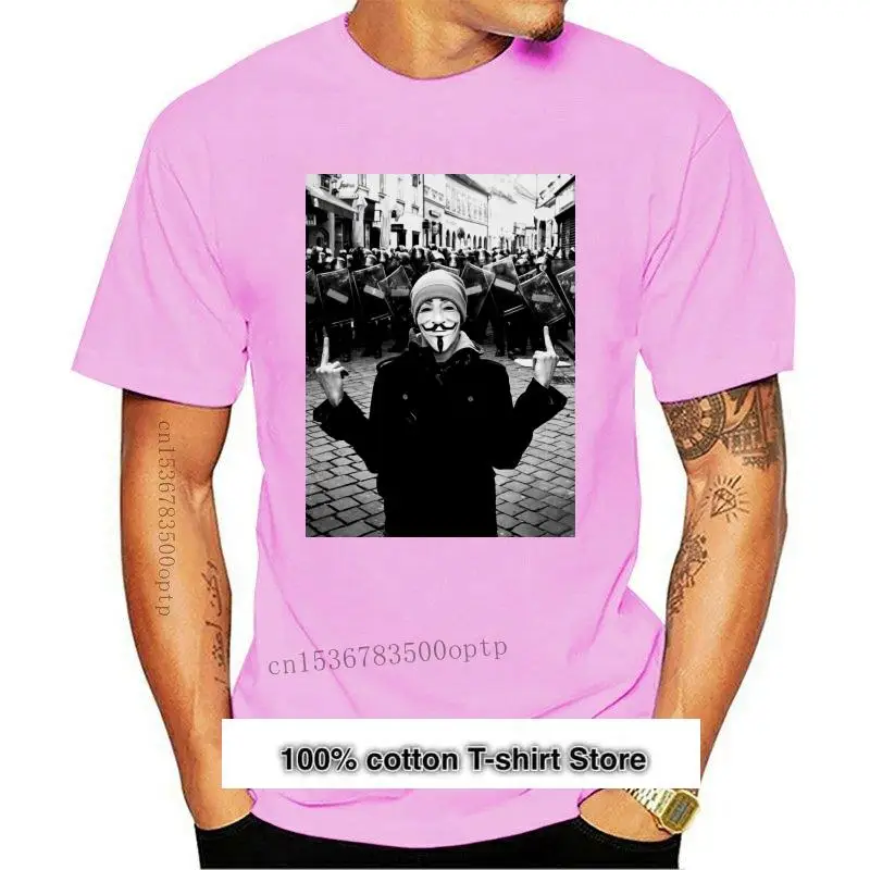 

Новинка, забавная футболка с Анонимной вендеттой, защита, Топ унисекс для мужчин и женщин, без боли, без усиления 1315