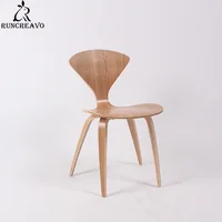 Natural Side Chair Walnut or Ash Wooden Norman Cherner Chair Plywood Chairs Red Black White Dining Chair Fast Shipping