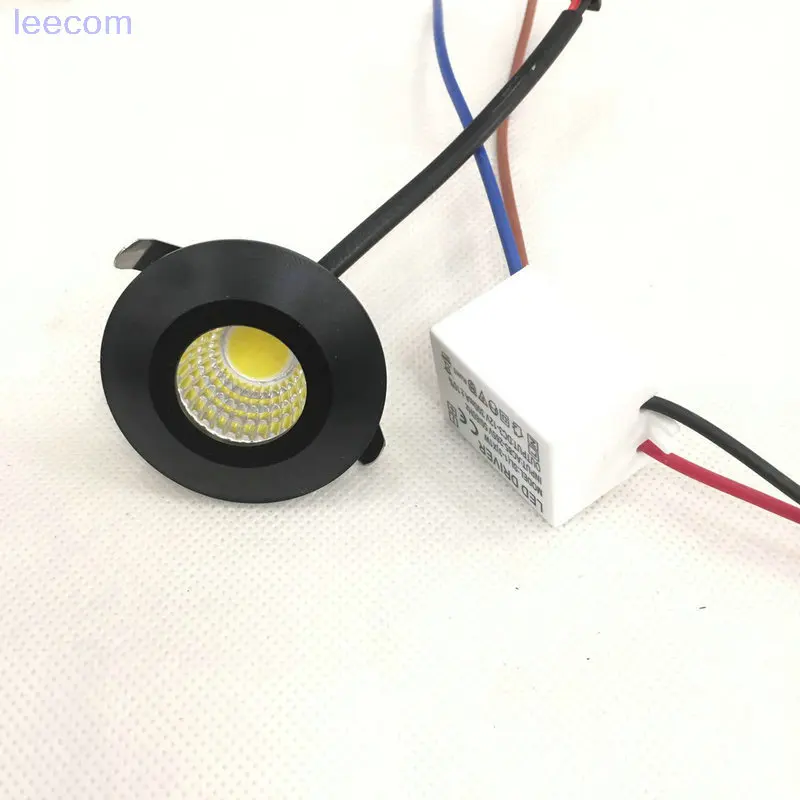 

Набор из 20 миниатюрных светодиодных точечных светильников 3 Вт, черные встраиваемые светодиодные потолочные светильники для домашнего шка...