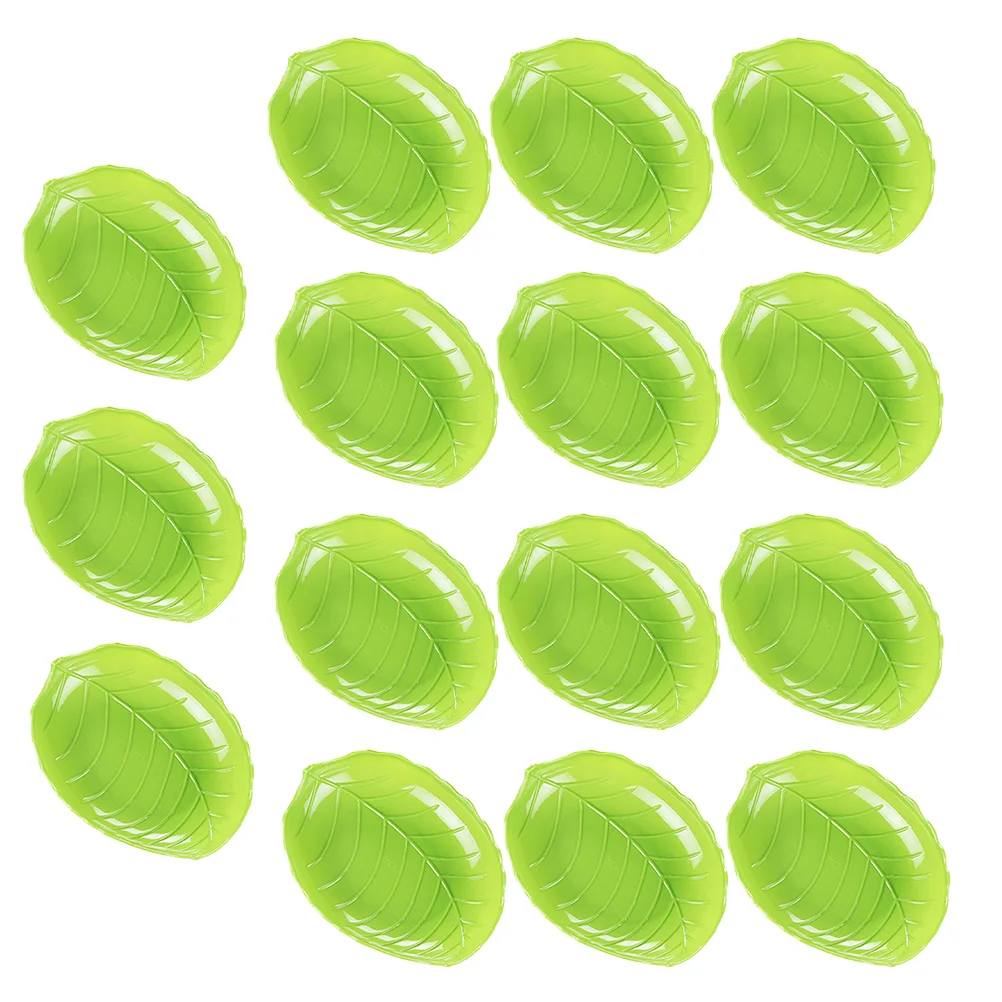 

15 Pcs Palm Leaf Plates Fruit Tray Hawaiian Snack Plates Jewlery Tray Snack Leaf Plate Dinner Plate Hawaiian Snack Trays