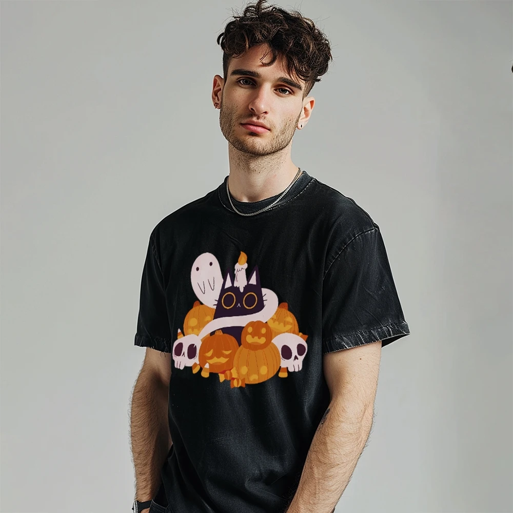 Винтажная стираемая футболка с коротким рукавом и круглым вырезом