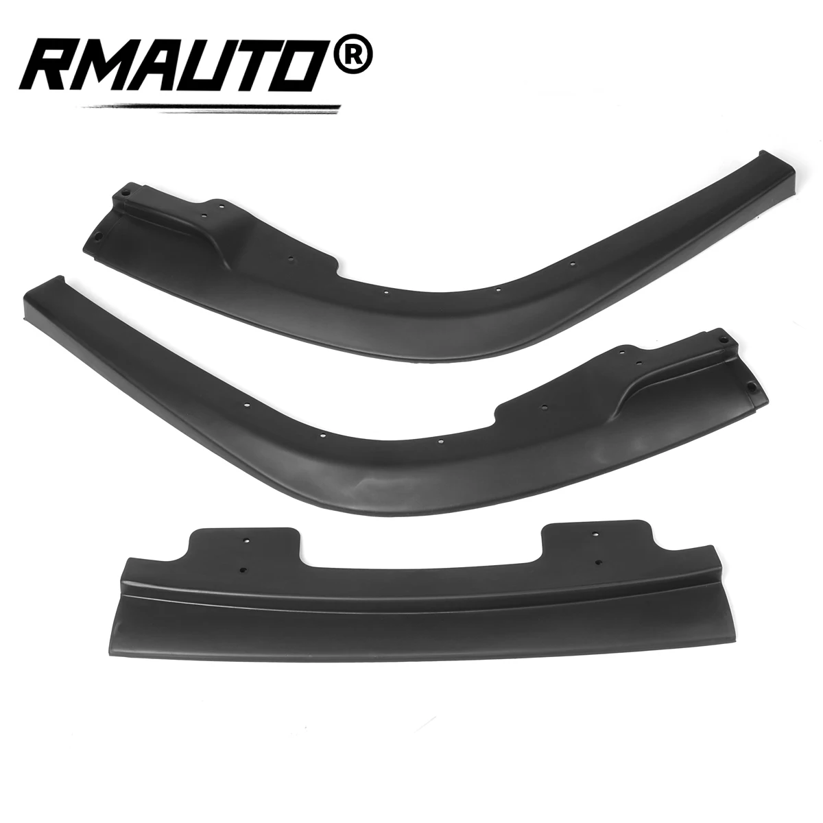 RMAUTO матовый черный Автомобильный передний бампер разветвитель для губ спойлер