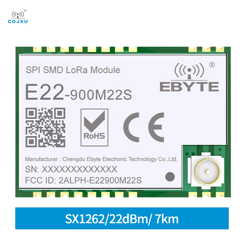 10Pcs Cojxu SX1262 915MHz LoRa Module Wireless Transceiver 7km Long Distance Communication Module 22dBm Ipex Antenna E22-900M22S