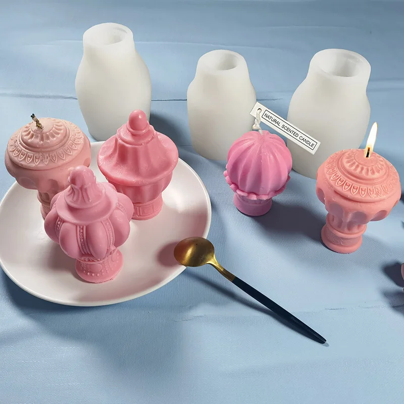 

New Crown Silicone candle mould DIY 3D hat head scepter decoration molds Creative Chocolate cake Popsicle Mold for candle making