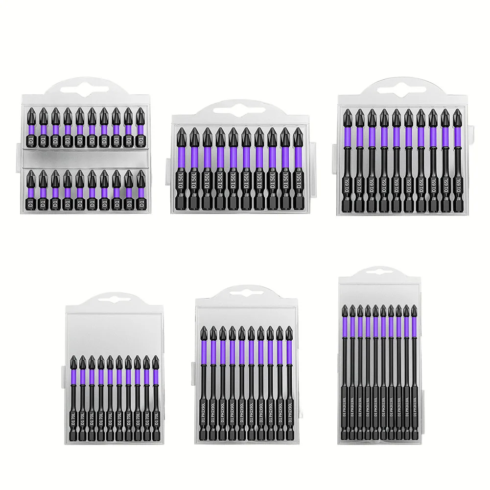 5/10 шт. PH2 магнитные отвертки Нескользящая крестовая насадка с пакетной головкой 25-150 мм для электрической ударной дрели, ручная дрель, инструмент