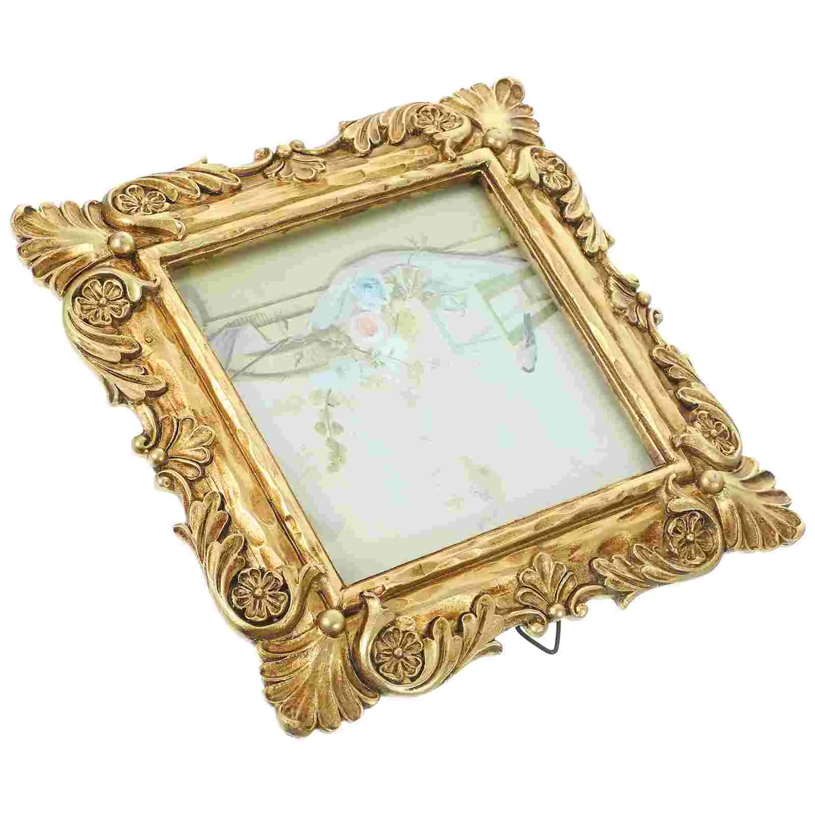 

Decor Display Photo Frame Retro Vintage Picture Wall Hanging Small Desk Resin Frames