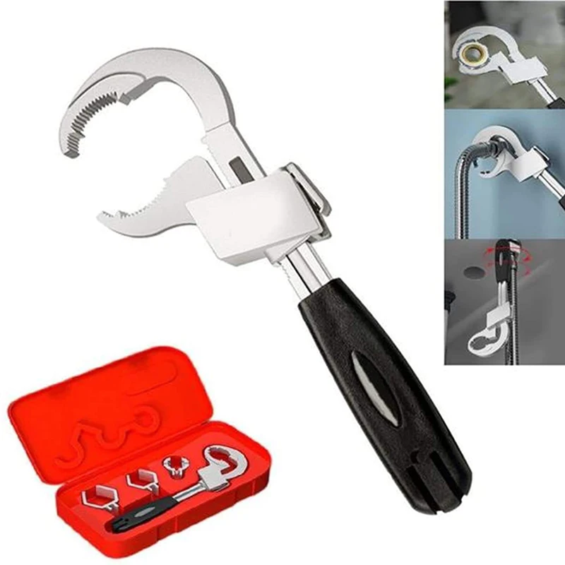 

Multi-purpose Sink Wrench Bathroom Wrench Arc Toothed Wrench Movable Plate Adjustable Water Heating Installation Sink Tool
