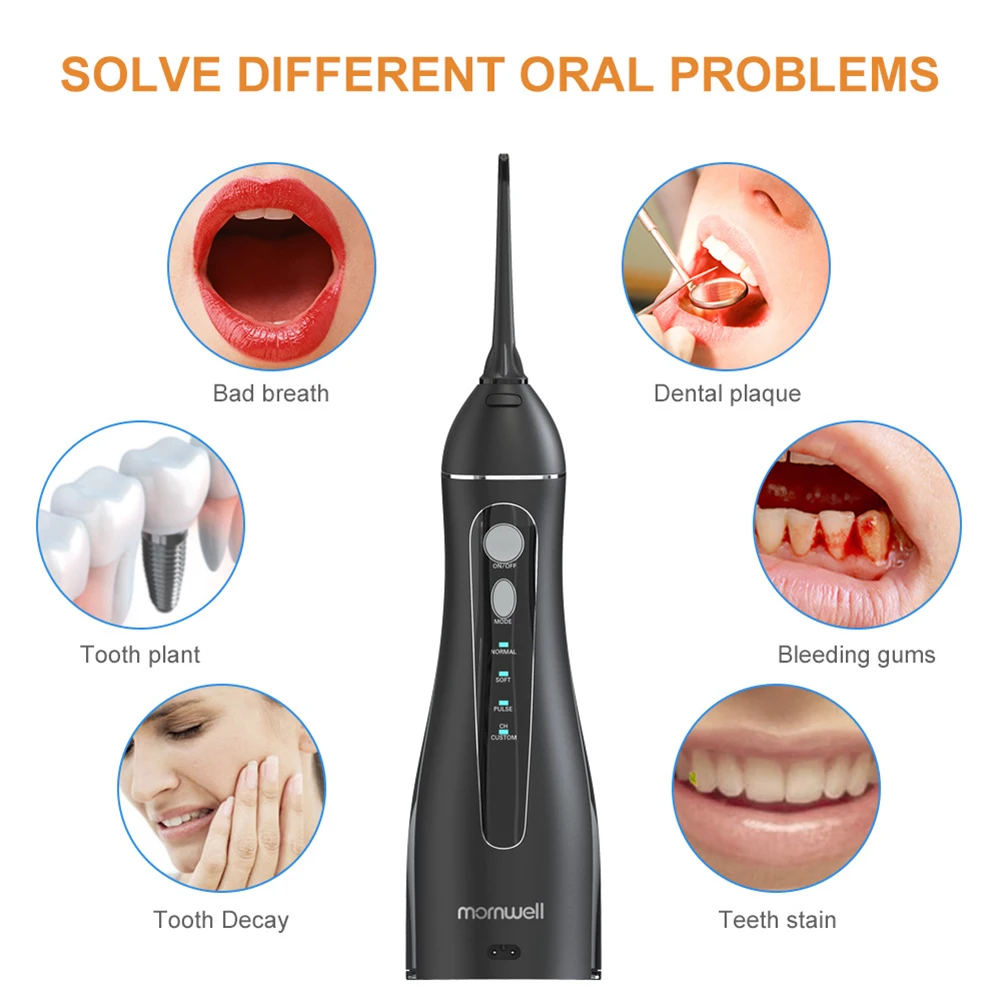 Портативный ирригатор для полости рта Аккумуляторный USB-ирригатор семейный