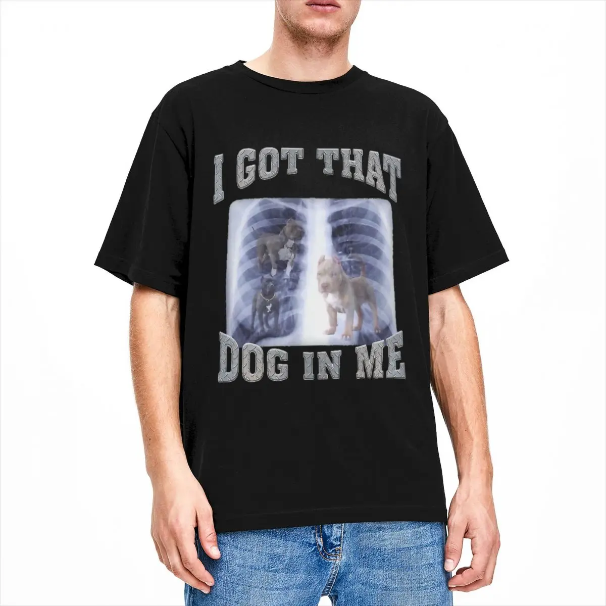 

Новинка, футболки I Got That Dog In Me Xray Meme, мужские и женские хлопковые смешные футболки с круглым вырезом и коротким рукавом, идея подарка, одежда