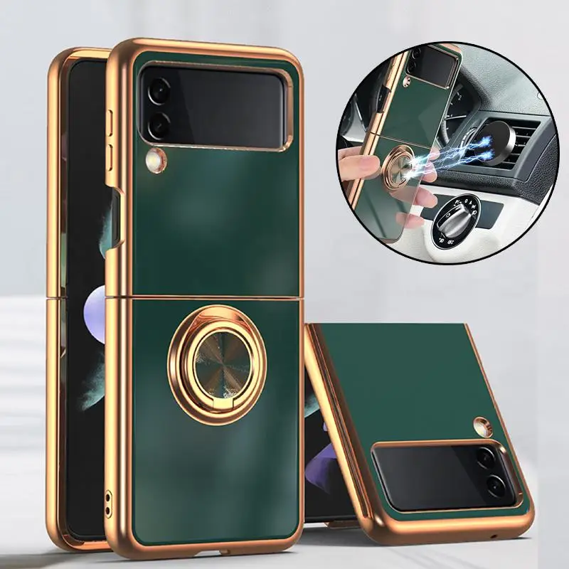 

For Samsung Z Flip 3 5G Plating Soft Silicone Phone Case For Galaxy Z Flip3 SM-F711B Ultra Slim Candy Color Electroplated Cover