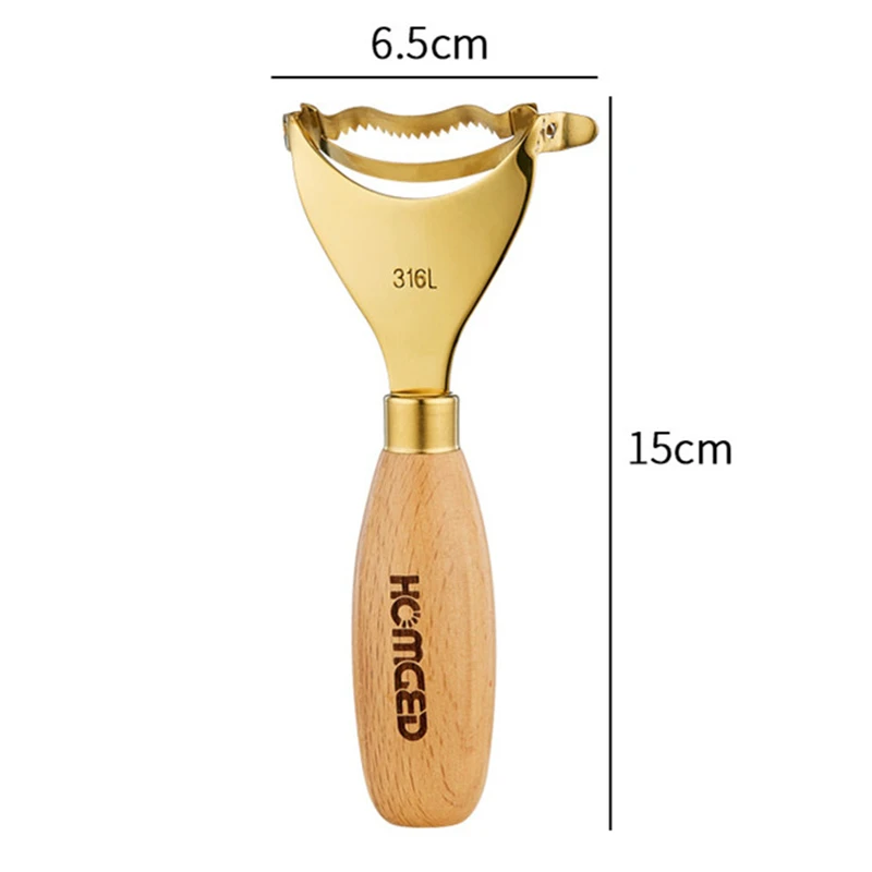 

MEXQCH Овощечистка из нержавеющей стали с деревянной ручкой