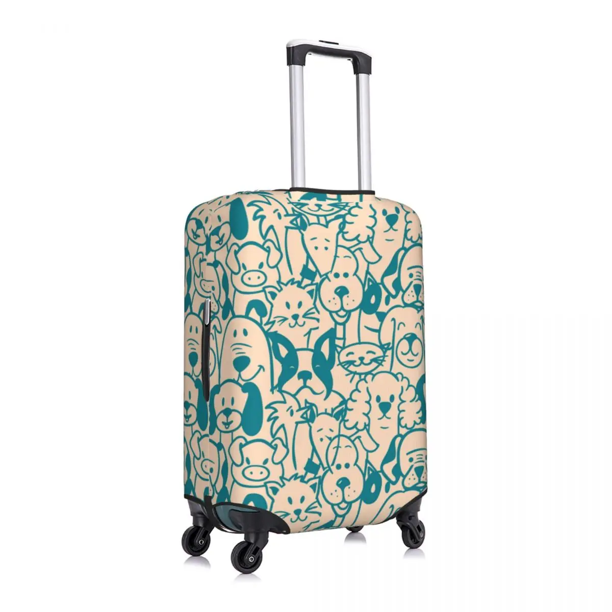 

Various Dog Painting Luggage Cover Spandex Suitcase Protector Fits 19-21 Inch