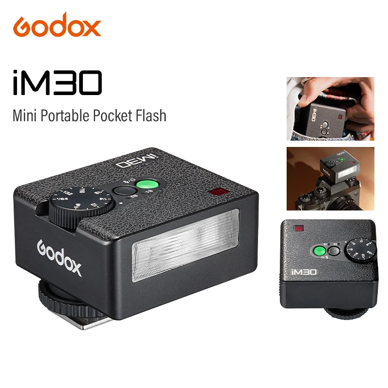 Портативная мини-вспышка GODOX iM30 для различных моделей камер выходные уровни от 1/64
