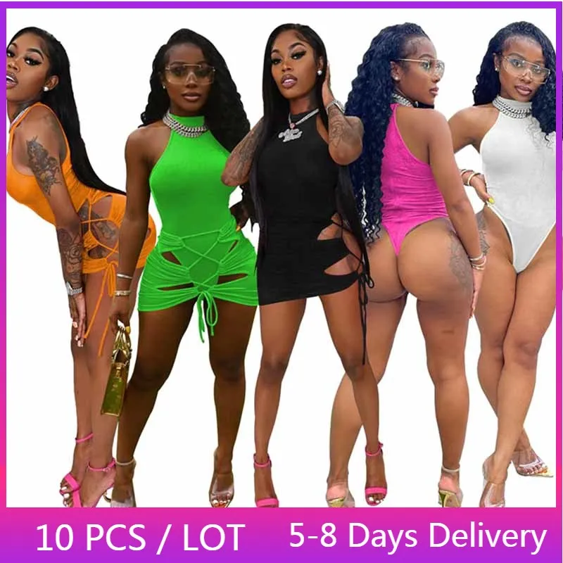 

Оптовая продажа, летний комплект из двух предметов с принтом, женский купальник, пляжный Боди и мини-платье, сексуальные комплекты из двух предметов