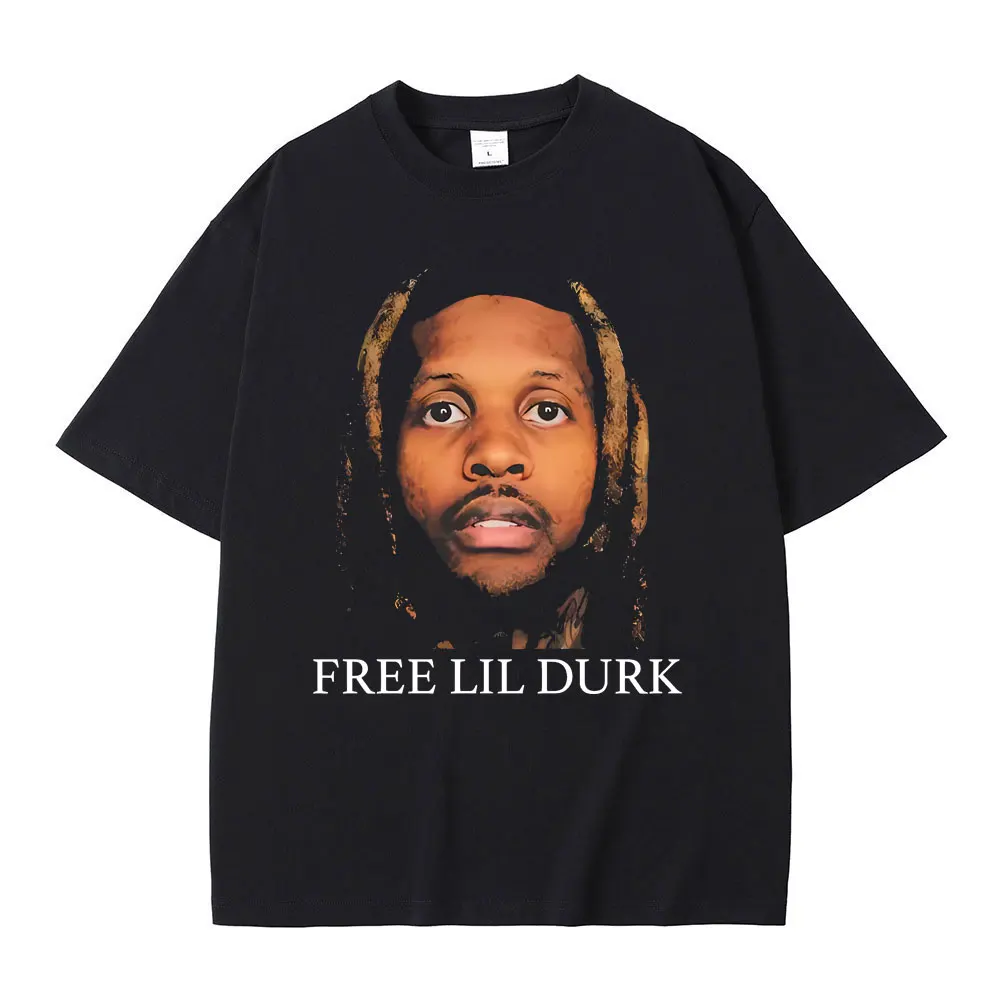 Бесплатные футболки Lil Durk Mugshot мужская модная футболка с круглым вырезом и