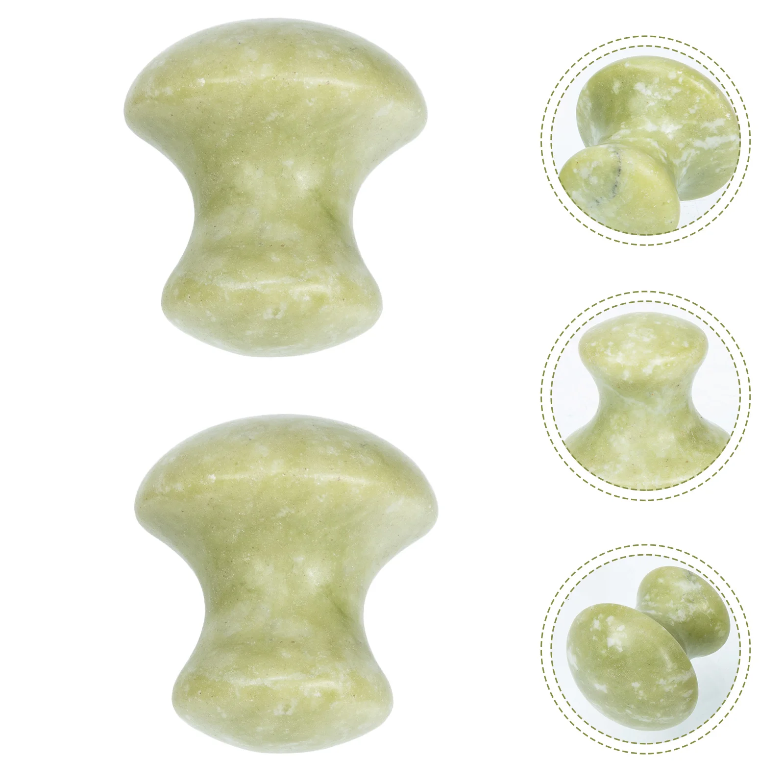

2pcs Scraping Tool Jade Mushroom Shaped Face