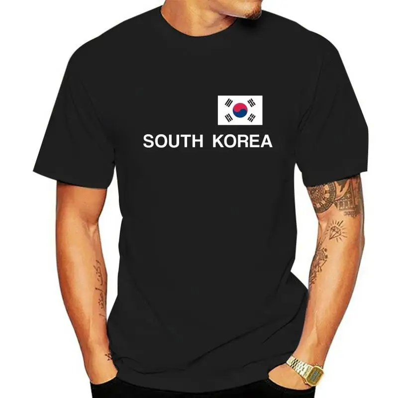 

Южная футболка Korea-черный-с принтом флага-от S до 3XL-Южная Корея, Сеул