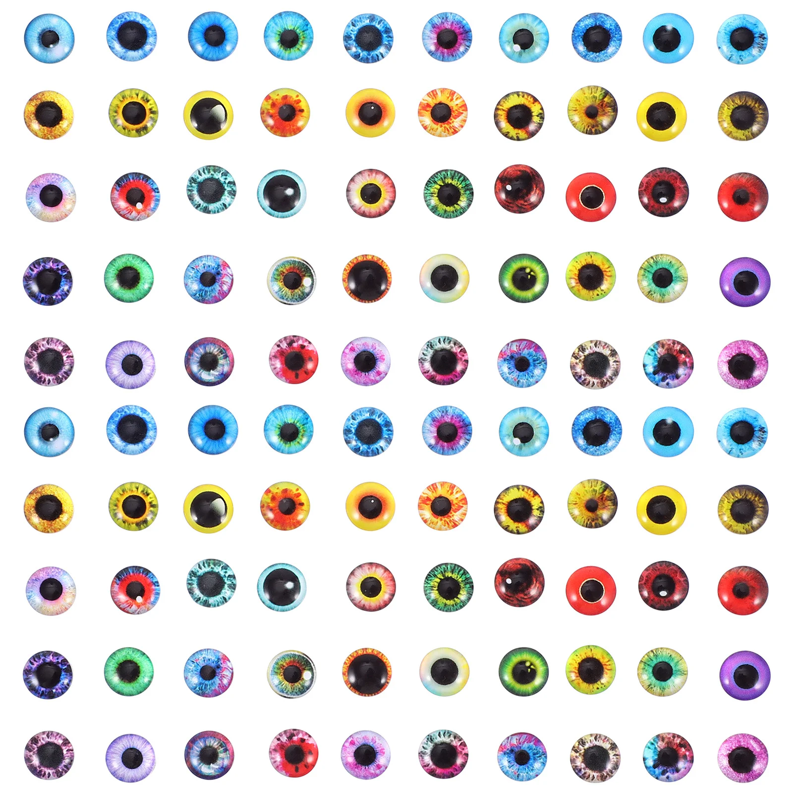 

100 Pcs Eye Glass Patch Jewelry Making Patches Stickers Gemstone Jewellery Eyes Decals Eyeball for DIY