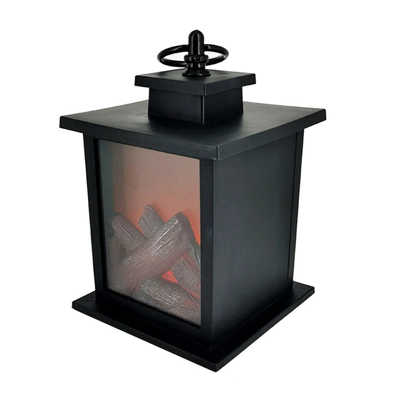 

Battery Powered Table Fireplace Lantern Lamp Decorative LED Light For Garden