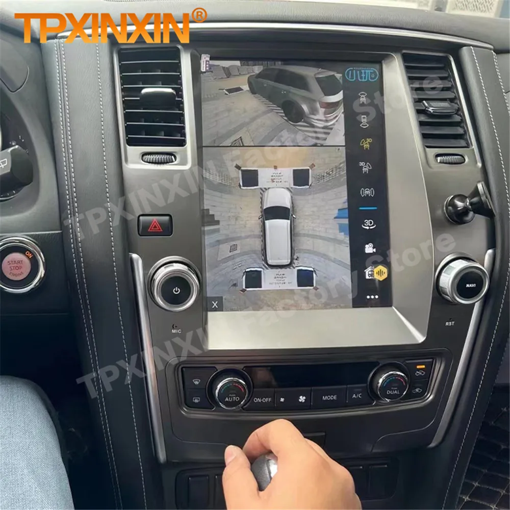 Android 13 AI голосовой вертикальный экран радиоприемник для Nissan Y62 Patrol Royale Armada 2010 ~ 2020