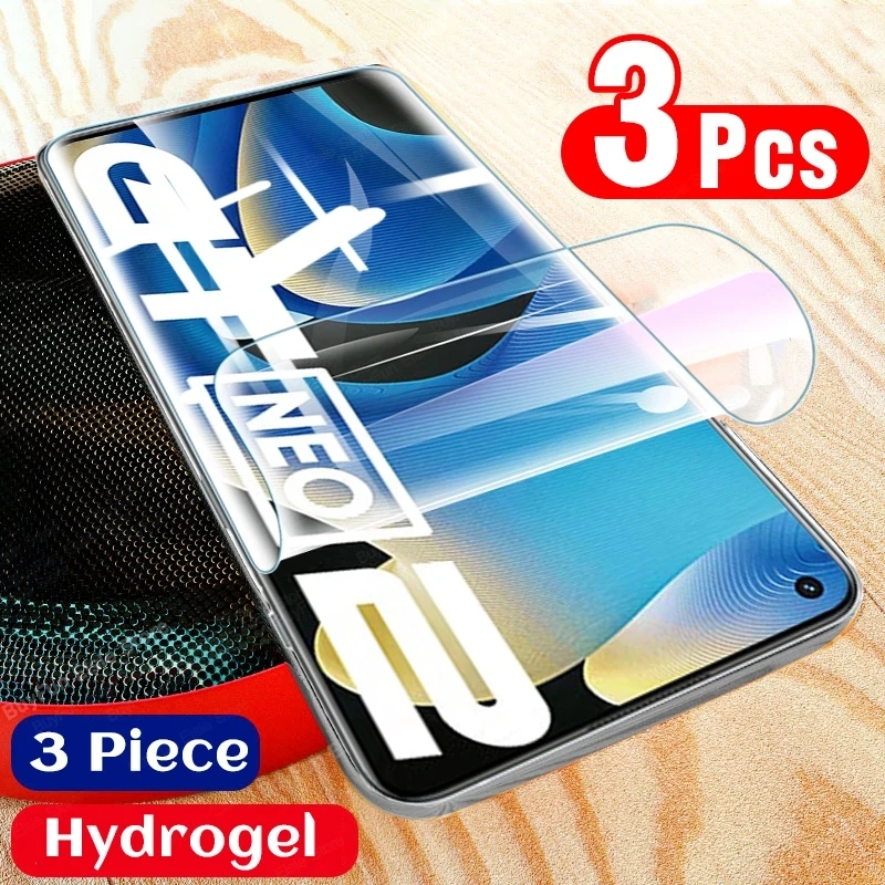 

3PCS Hydrogel Film for Realme GT 2 Pro 8 7 9 Pro 8i 9i Screen Protector for Realme GT Neo 2 3 2T Q3S Q3 C21Y C25S C25Y Film
